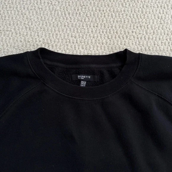 NEW Brunette The Label Black 'Blonde' Crew Neck Sweater - Picture 2 of 4